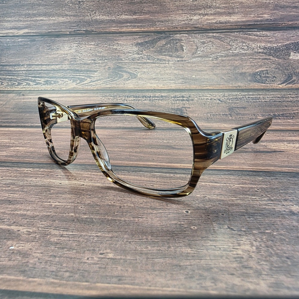 Juicy Couture Glitterati/S Brown Striped Eyeglasses EE9 Y6 58-15-125 Gold‎ Logo - Picture 5 of 8